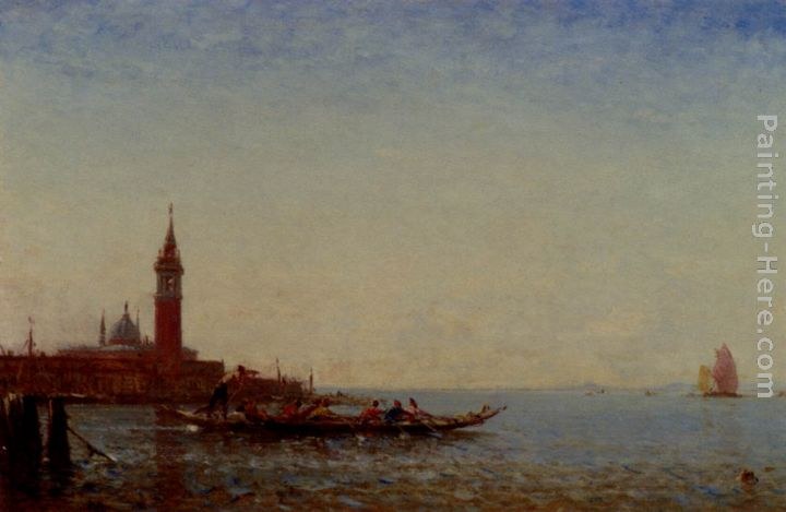 Felix Ziem Gondole Devant St. Giorgio, Venice